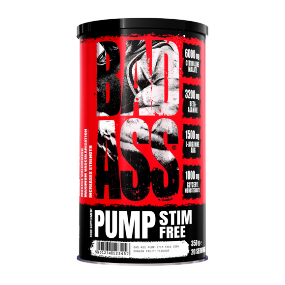 BAD ASS Pump Stim-Free 350 g (Pre-workout be kofeino)