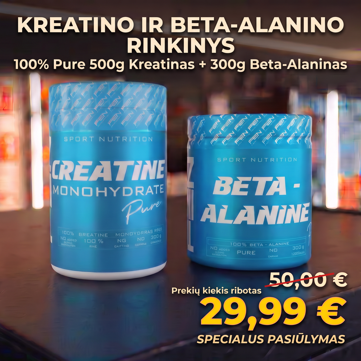 FEN Pure Creatine (500 g) + FEN Pure Beta-Alanine (300 g.)
