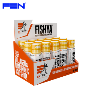 SHOT FISHYA® Hialurono rūgštis + jūrinis kolagenas 15 vnt po 90 ml - FEN papildai sportui