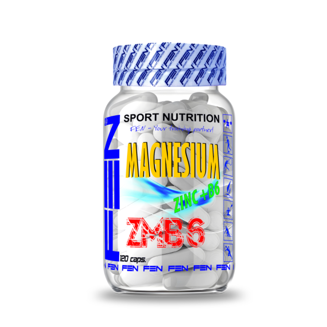 FEN ZMB6 (120 kaps.) (Magnis, Cinkas, Vitaminas B6) - FEN sport nutrition