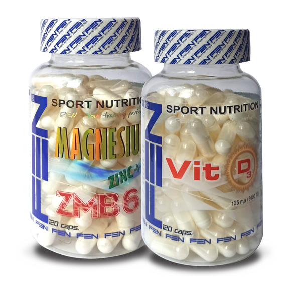 FEN ZMB6 + FEN Vit D, 2 x 120 kaps (vitamins and minerals complex)