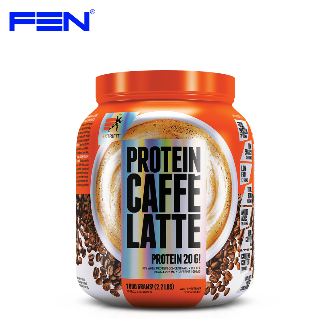 Extrifit CAFFÉ LATTE WHEY PROTEIN 80 - FEN papildai sportui