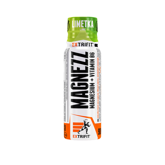 Extrifit SHOT MAGNEZZ liquid magnesium supplement in a 90 ml bottle, designed for sport nutrition and magnesium support.