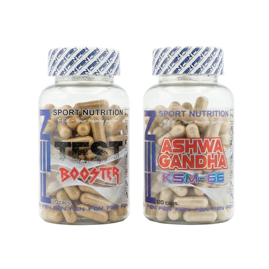 Papildai vyrams - FEN Test Booster + FEN Ashwaganda KSM-66