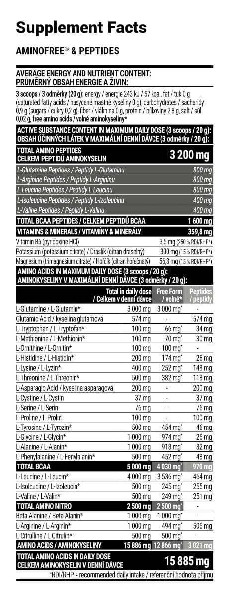 AMINOFREE® PEPTIDES 400 g. - FEN papildai sportui